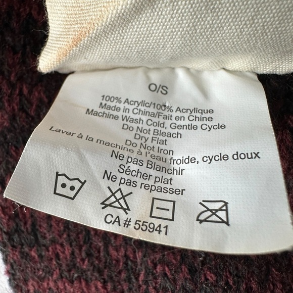 KNITTED MAROON AND BLACK INFINITY SCARF FOR YOUR HEAD BY MADE FOR EACH OTHER O/S - Picture 7 of 10